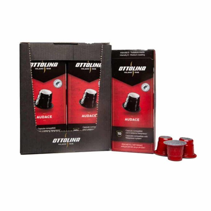 Caffè Ottolina AUDACE espressocupjes (Nespresso compatibel) 120 stuks