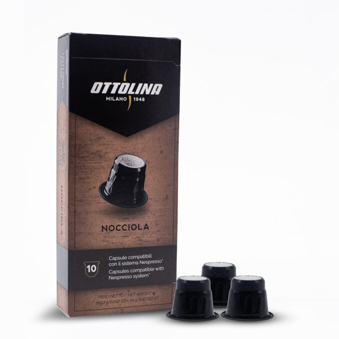 Caffè Ottolina HAZELNOOT espressocupjes (Nespresso compatibel) 10 stuks