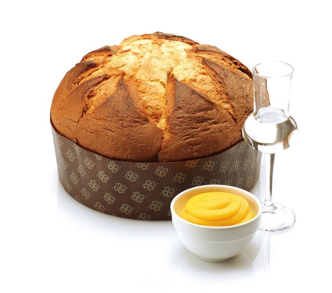 Panettone Crema Grappa in luxe papierverpakking